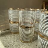 6 vintage orangeade glasses