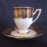 German Waldershof Bavaria porcelain coffee service, handmade decoration in 22 Carat gold