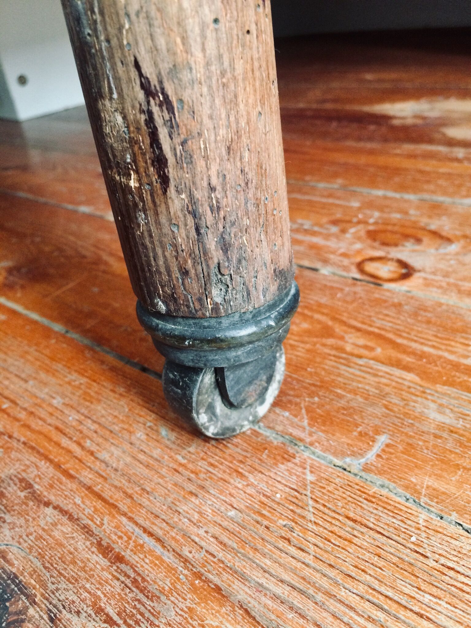 Old curved wooden bed - one person