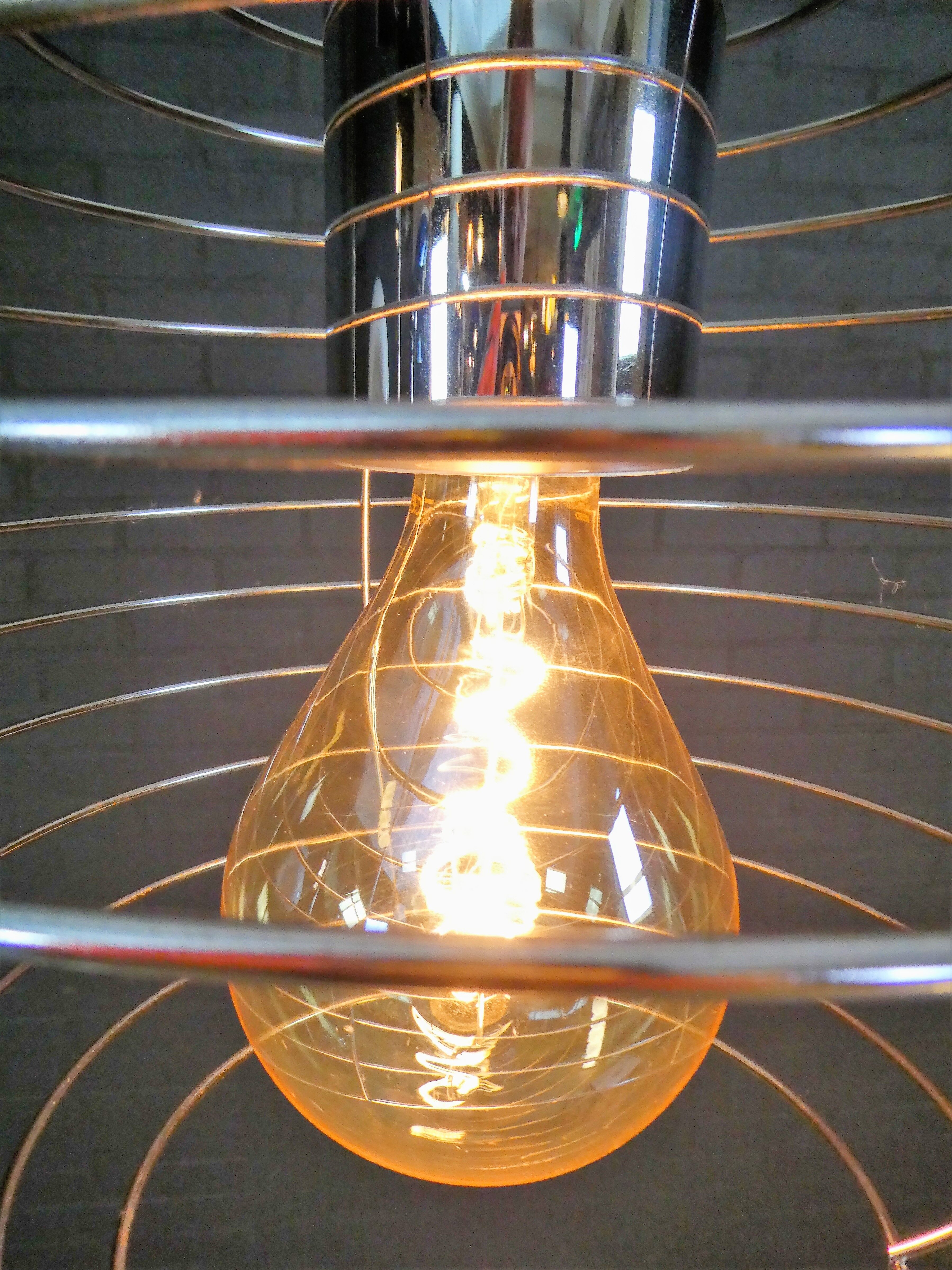 Unique Italian 'urban' hanging lamp by Esperia Luci