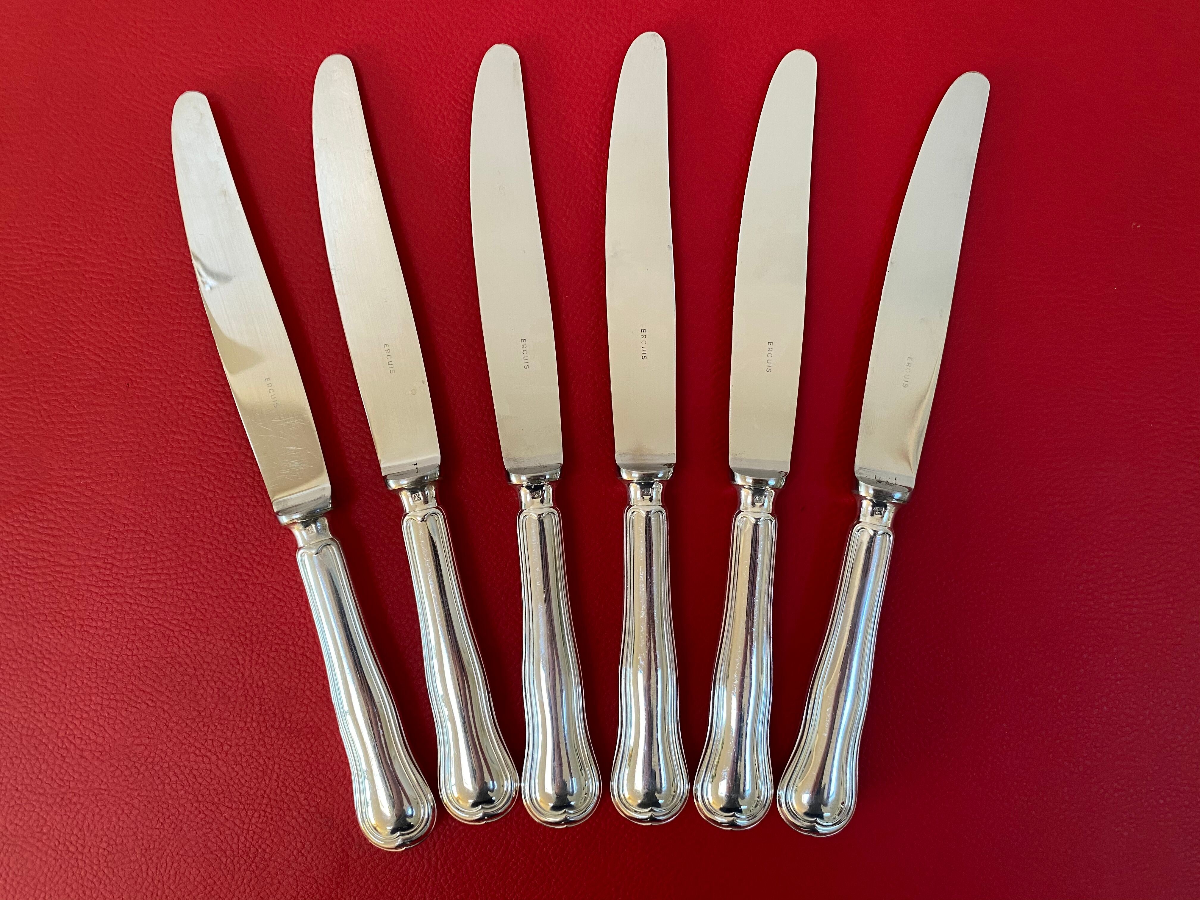 Ménagère Ercuis complete 6*4 silver metal cutlery