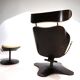 Stokke Varier Tok leather armchair with ottoman by Toshiyuki Kita, 1990