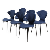 6 chaises vintage Burov Dangles Defrance &950