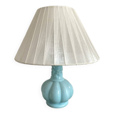 Sky blue opaline bedside lamp
