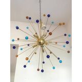 Contemporary Multicolor “Star” Murano Glass Sputnik Chandelier
