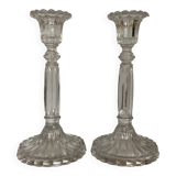 Pair of candlesticks Val Saint Lambert Belgium