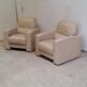 Pair of leather club chairs