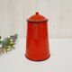 Cafetière en tôle émaillée rouge