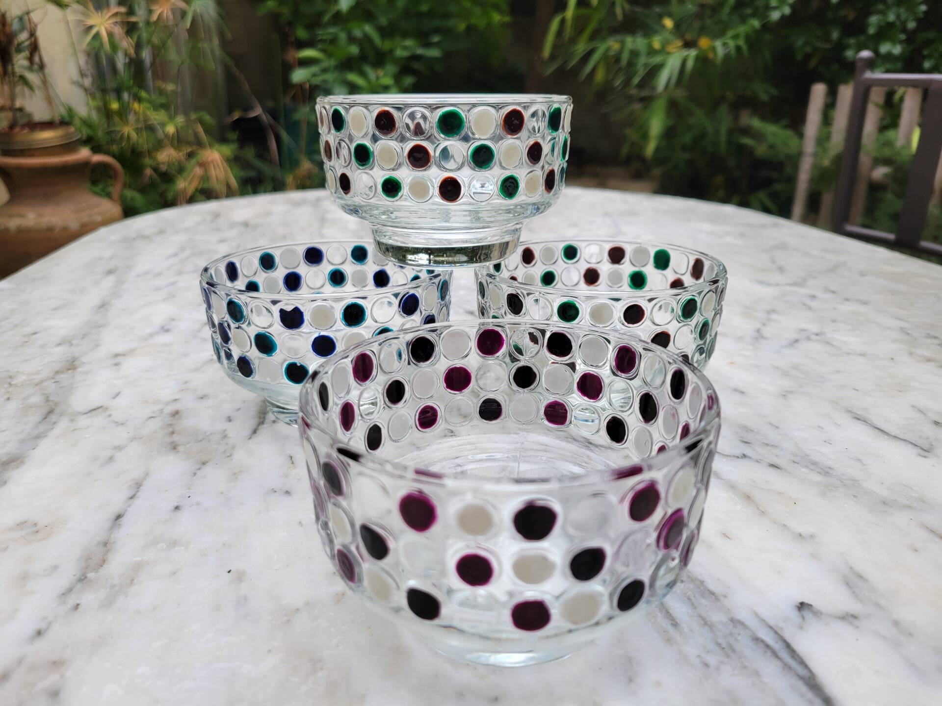 4 glass bowls La Rochère