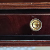 Solid cherry and lacquered mahogany veneer bookcase from the late 1950s