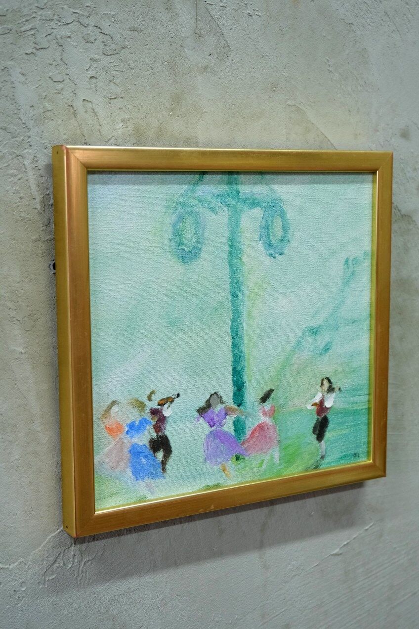 Olle Lindgren ( 1930-2018), Swedish Expressionist Painting, Oil on Canvas, 1976, Framed