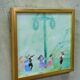 Olle Lindgren ( 1930-2018), Swedish Expressionist Painting, Oil on Canvas, 1976, Framed