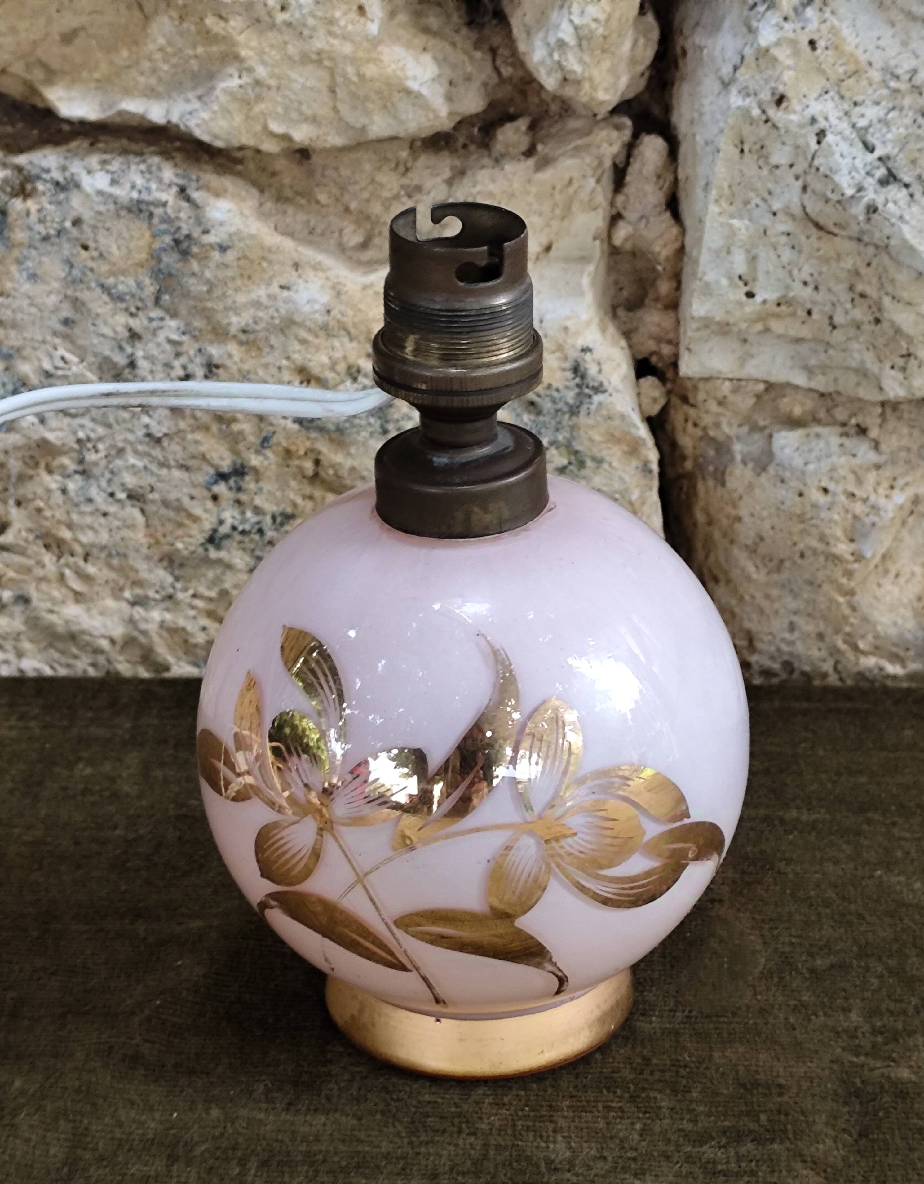 Antique art deco globe lamp base