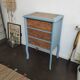 Small carved wood chest of drawers