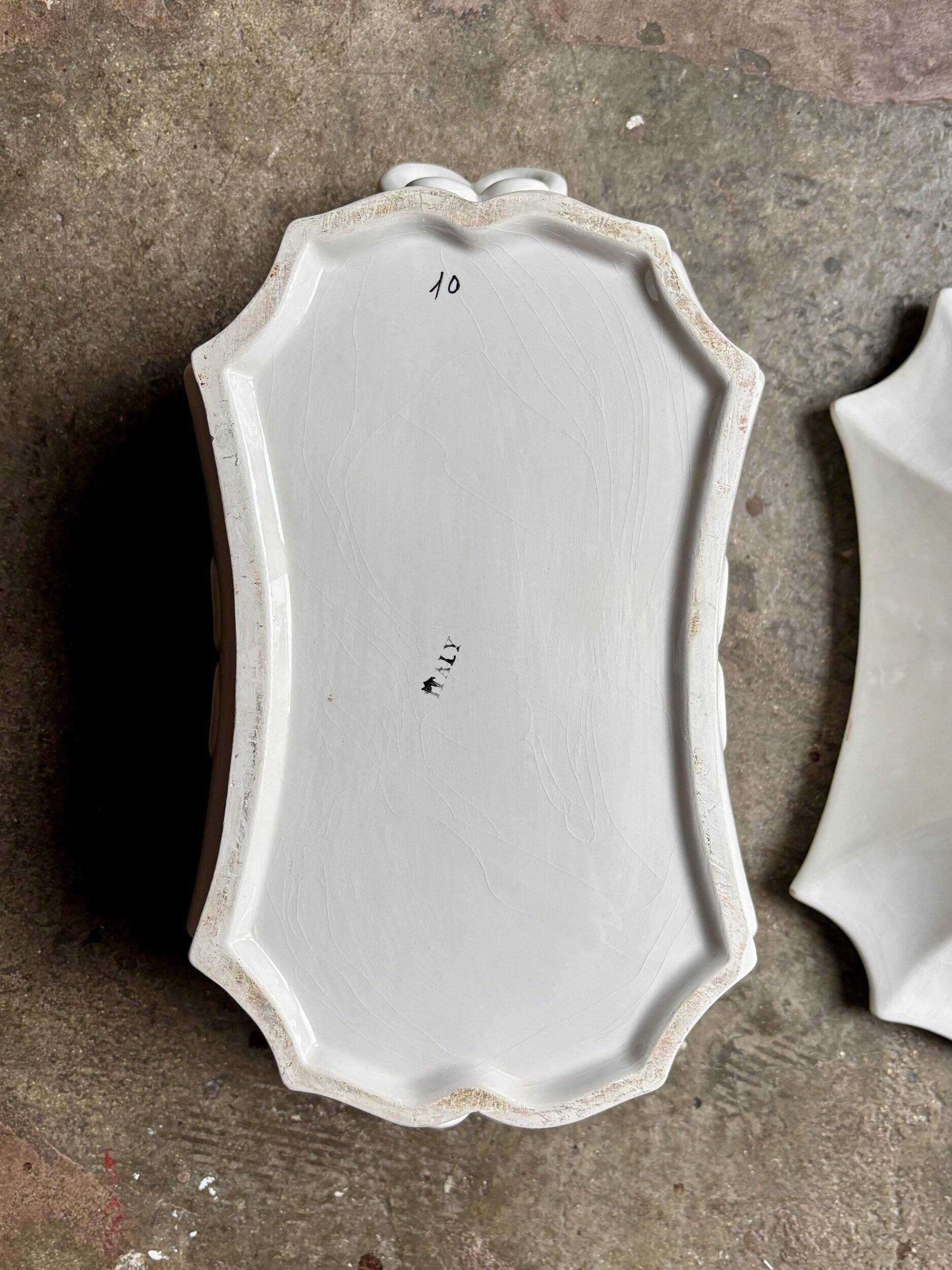 Centerpiece, white earthenware soup tureen