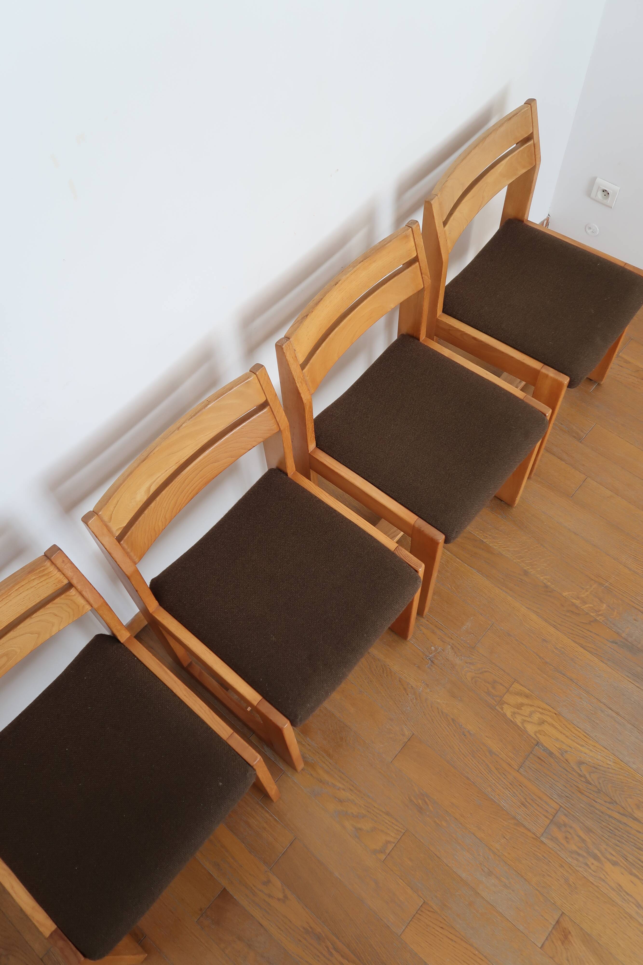 4 chairs sleigh Maison Regain