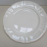 Flat round old Sarreguemines, ivory