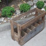 Old bottles wooden door