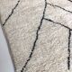 Moroccan Berber carpet Beni Ouarain with black graphic patterns 2,36x1.55m
