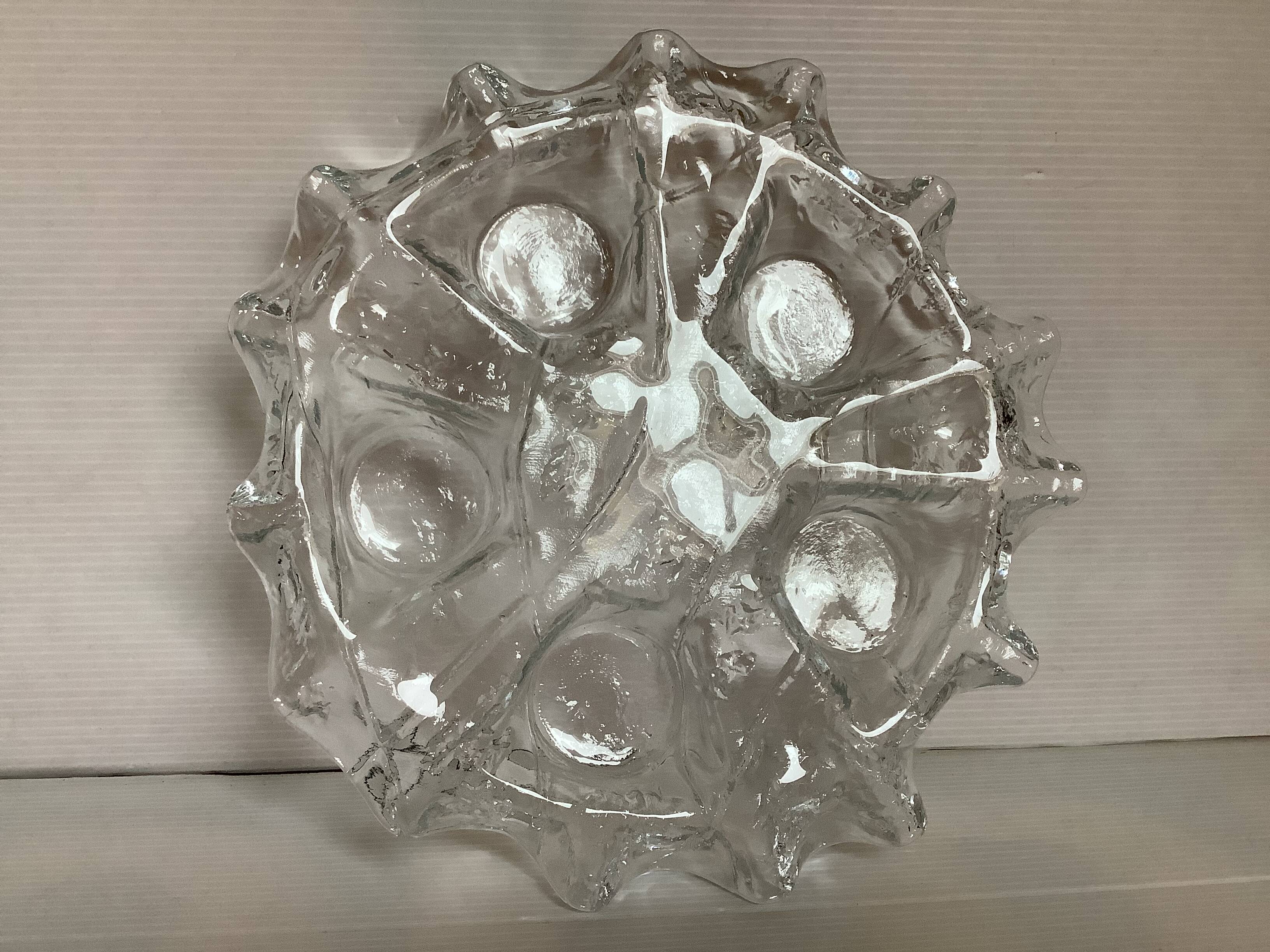 Candle holder from Muurla glass, Scandinavian Finland