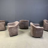PS142 Easy Chairs by Eugenio Gerli for Tecno, 1970s - set of 5