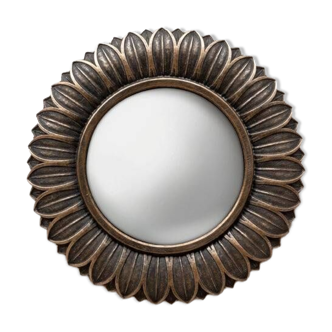 Gold petal convex mirror 17 cm