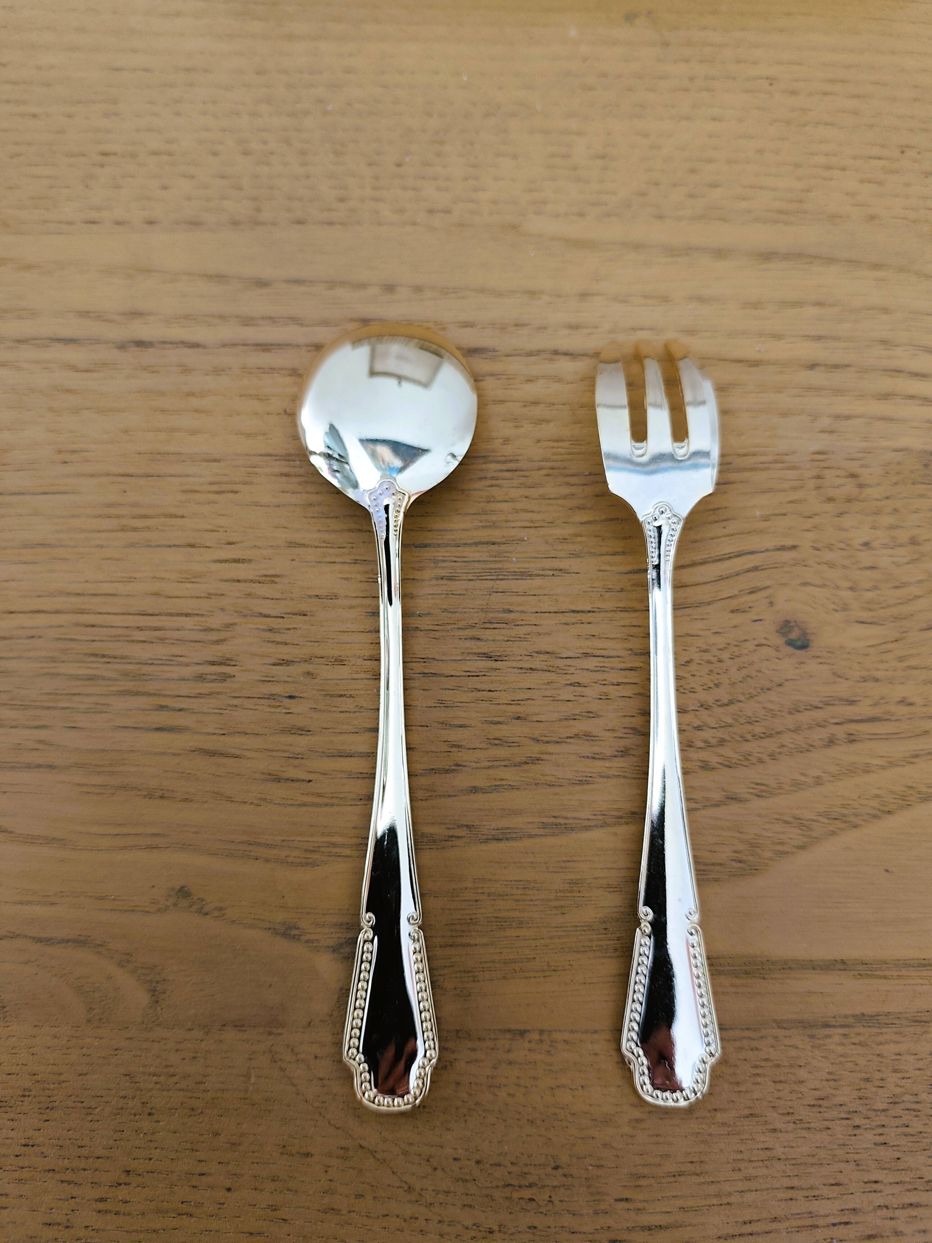 Vintage gold dessert forks and spoons