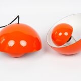 Paire de 2 suspensions vintage Flowerpot de Verner Panton, Louis Poulsen