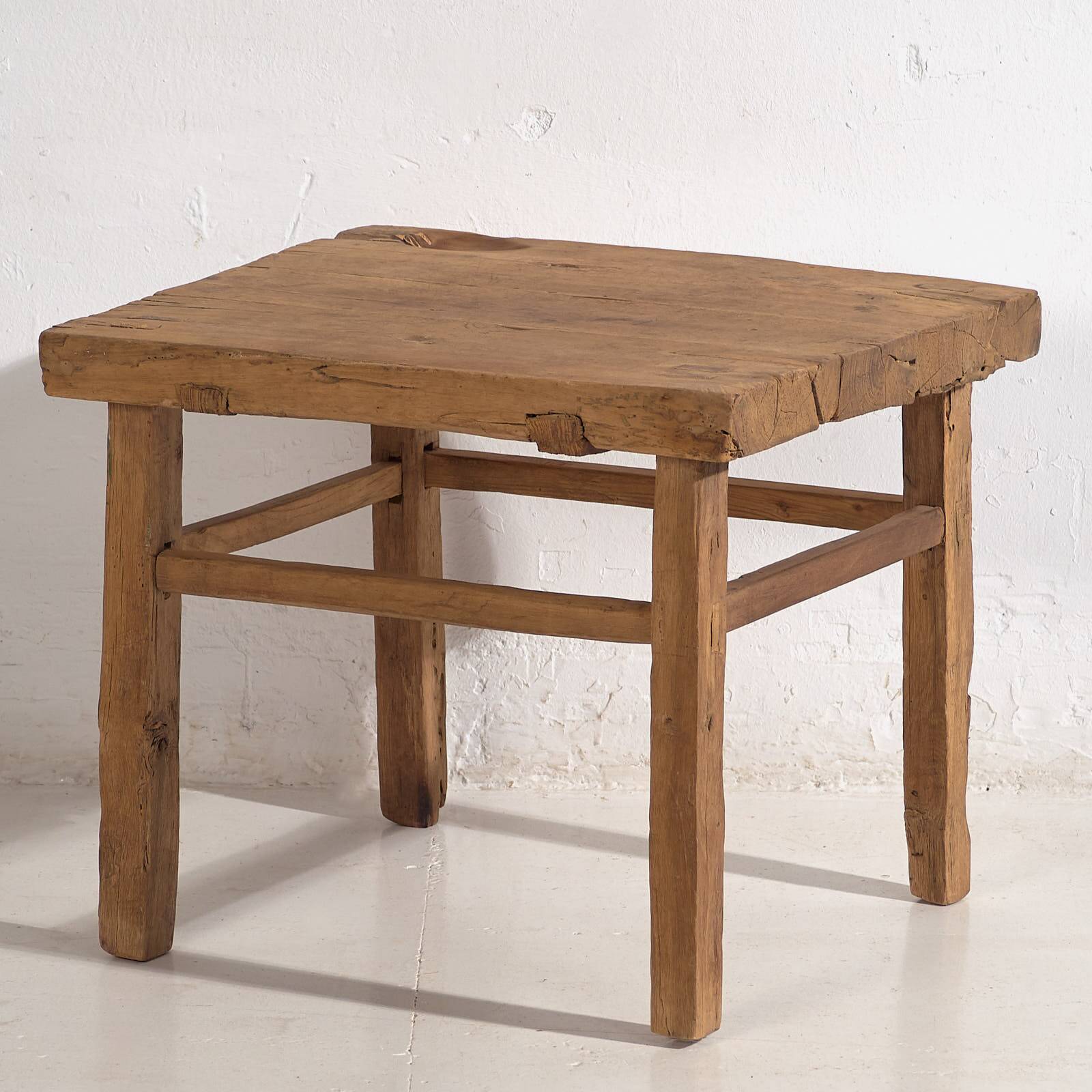 Antique square side table (c.1920) #9