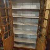 Small-checked walnut bookcase