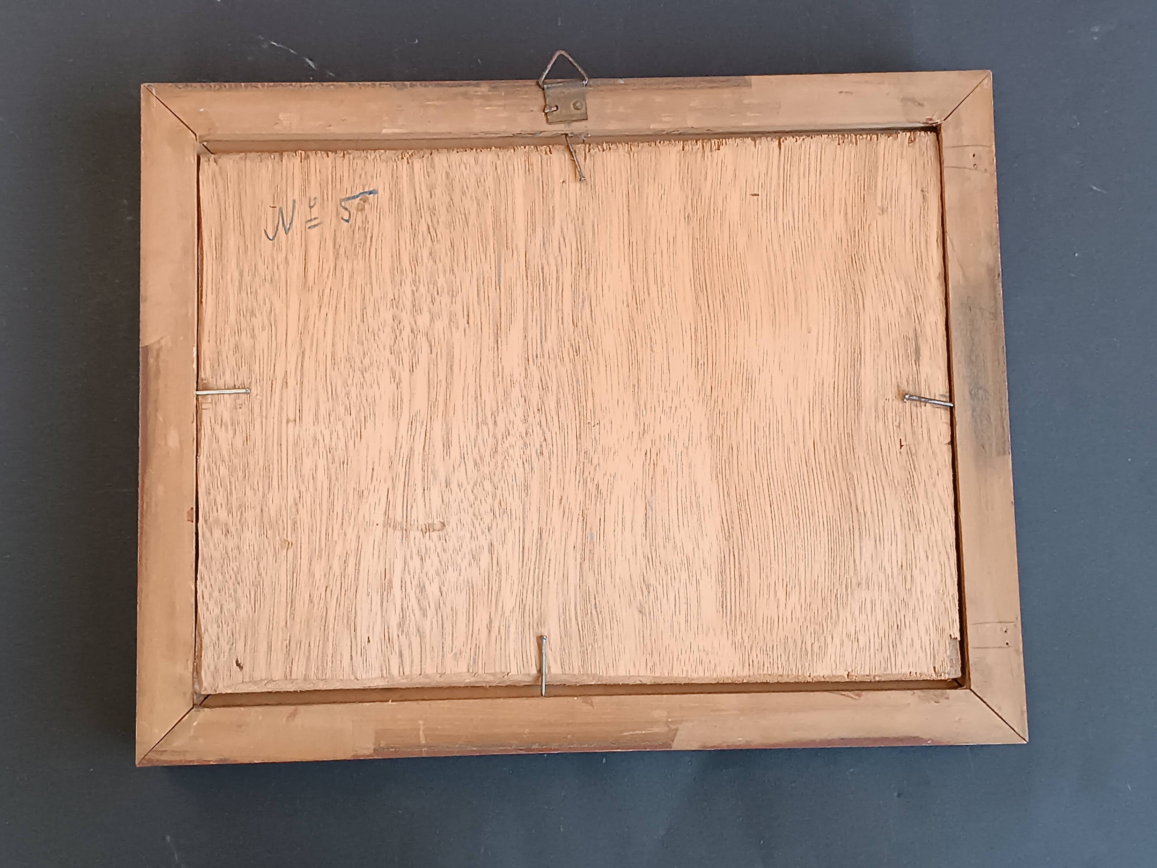 Original oil painting of a landscape with a pond and water lilies by Albert Morhain, 1930.