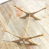 Scandinavian mahogany and glas coffee table by Illum Wikkelso for CF Christiansen Silkeborg, 1960s