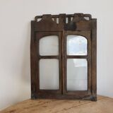 Old wooden double display window