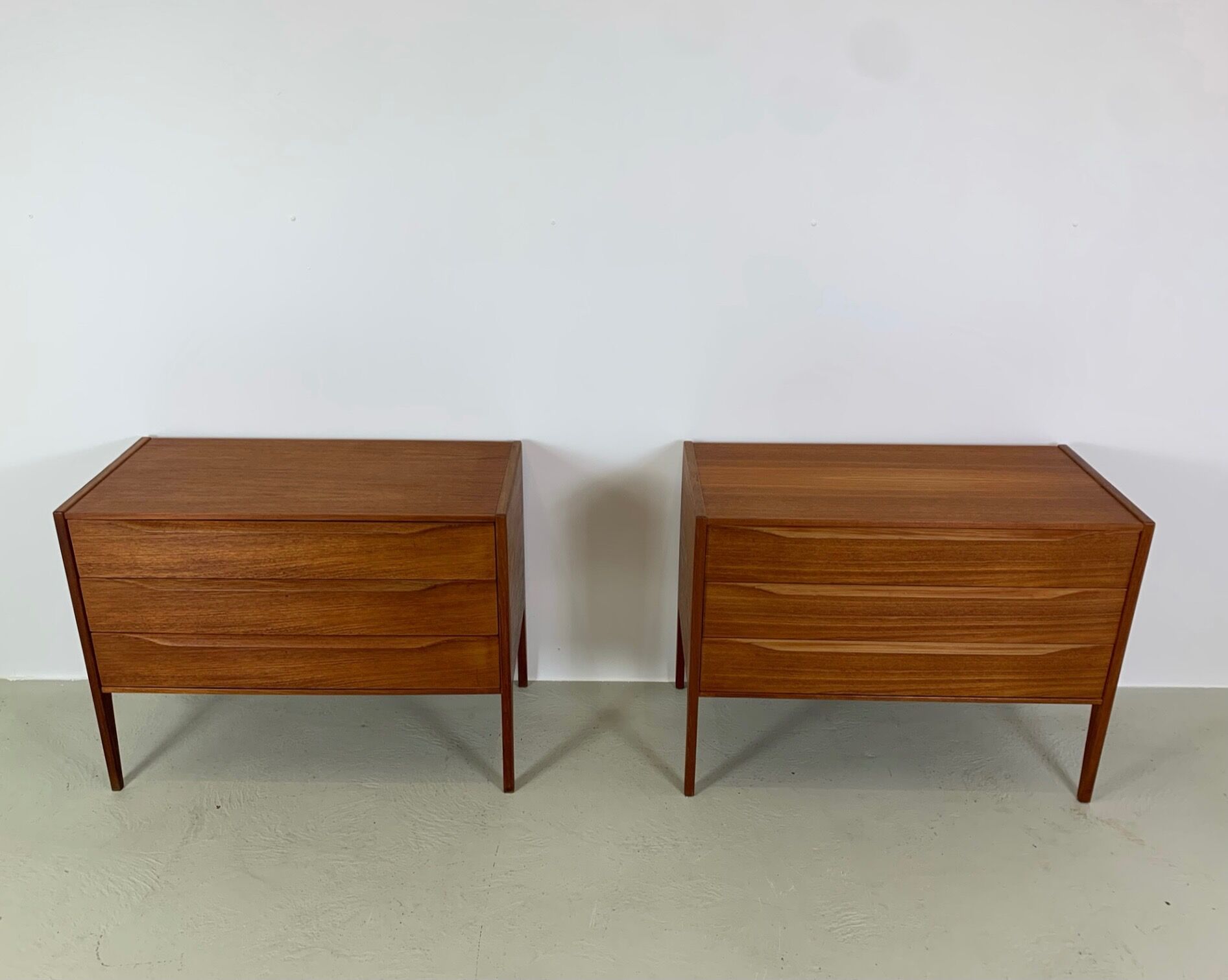 2x Kai Kristiansen teak chest of drawers for Aksel Kjersgaard