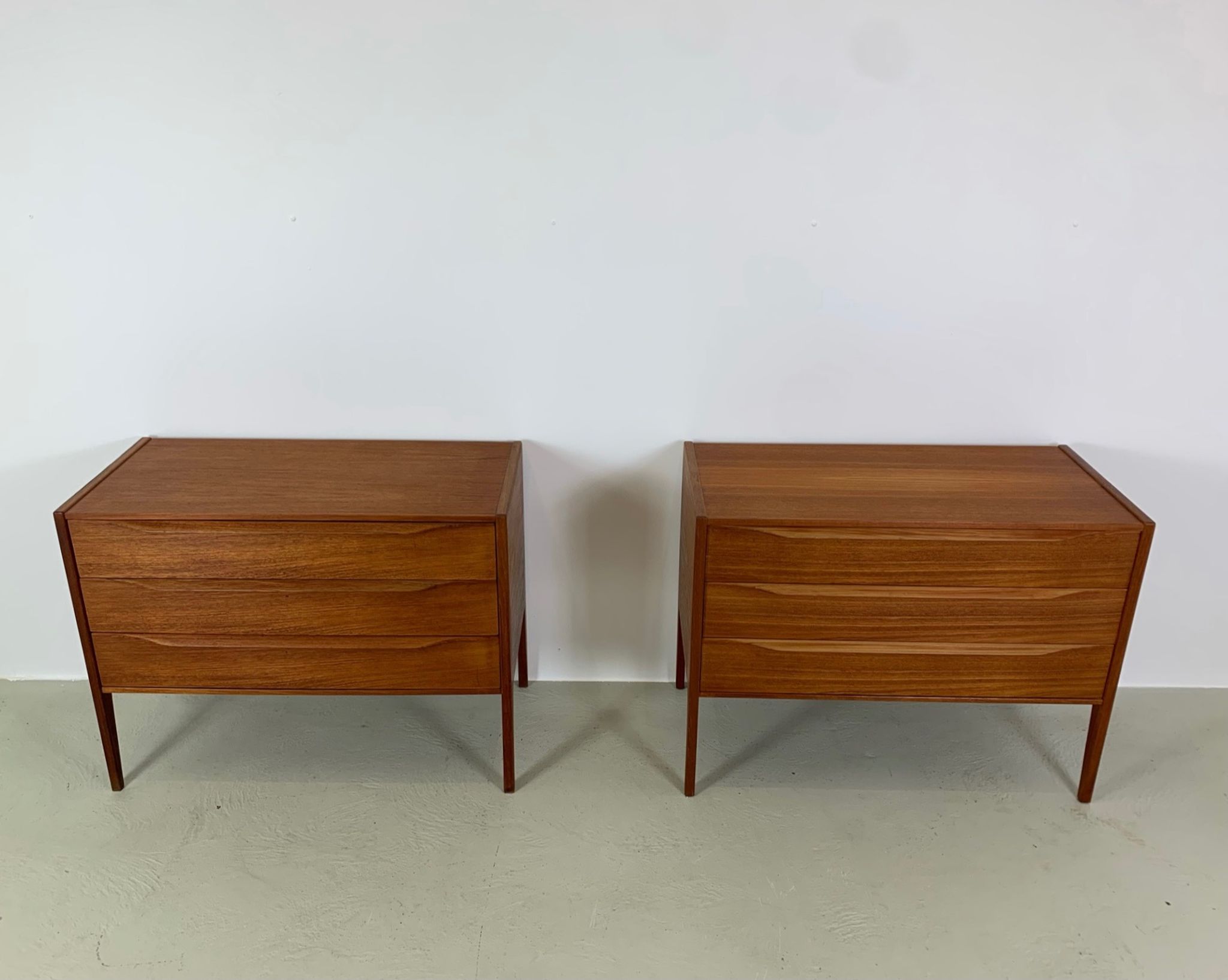 2x Kai Kristiansen teak chest of drawers for Aksel Kjersgaard