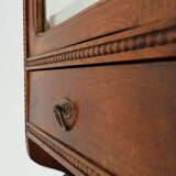 Art Deco Wooden Shaving Cabinet with Mirror, France 1930s