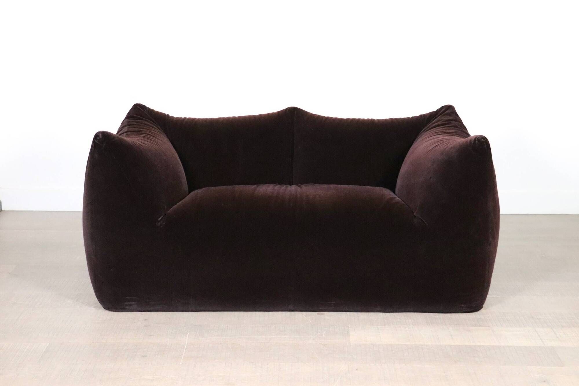 Le Bambole Sofa In Original Mohair Velvet By Mario Bellini For B&B Italia,