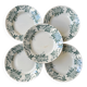 Set of 5 antique deep plates "Terre de Fer"