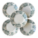 Set of 5 antique deep plates "Terre de Fer"