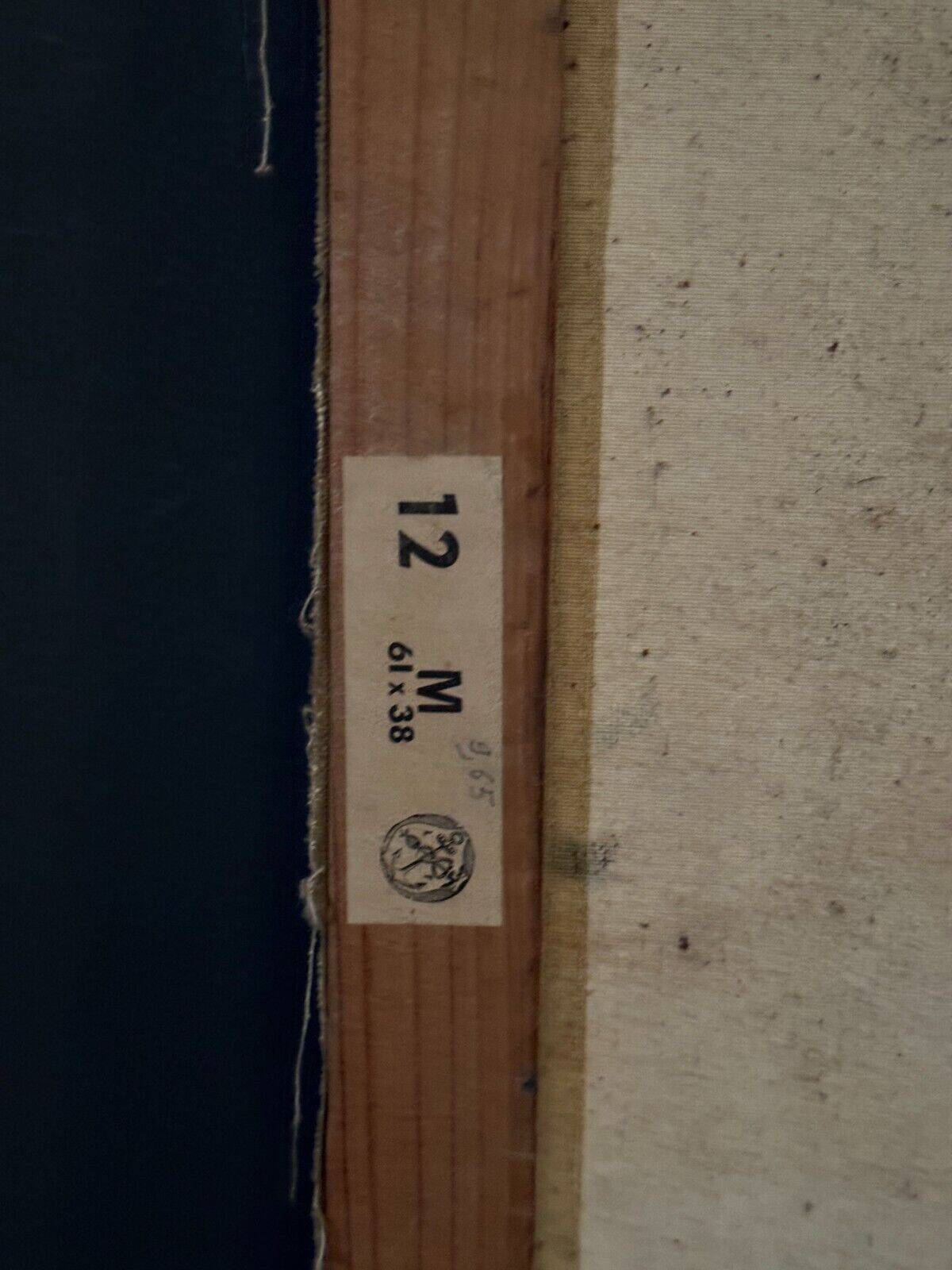 Oil on canvas by A. Gareau 1959 still life with ceramics