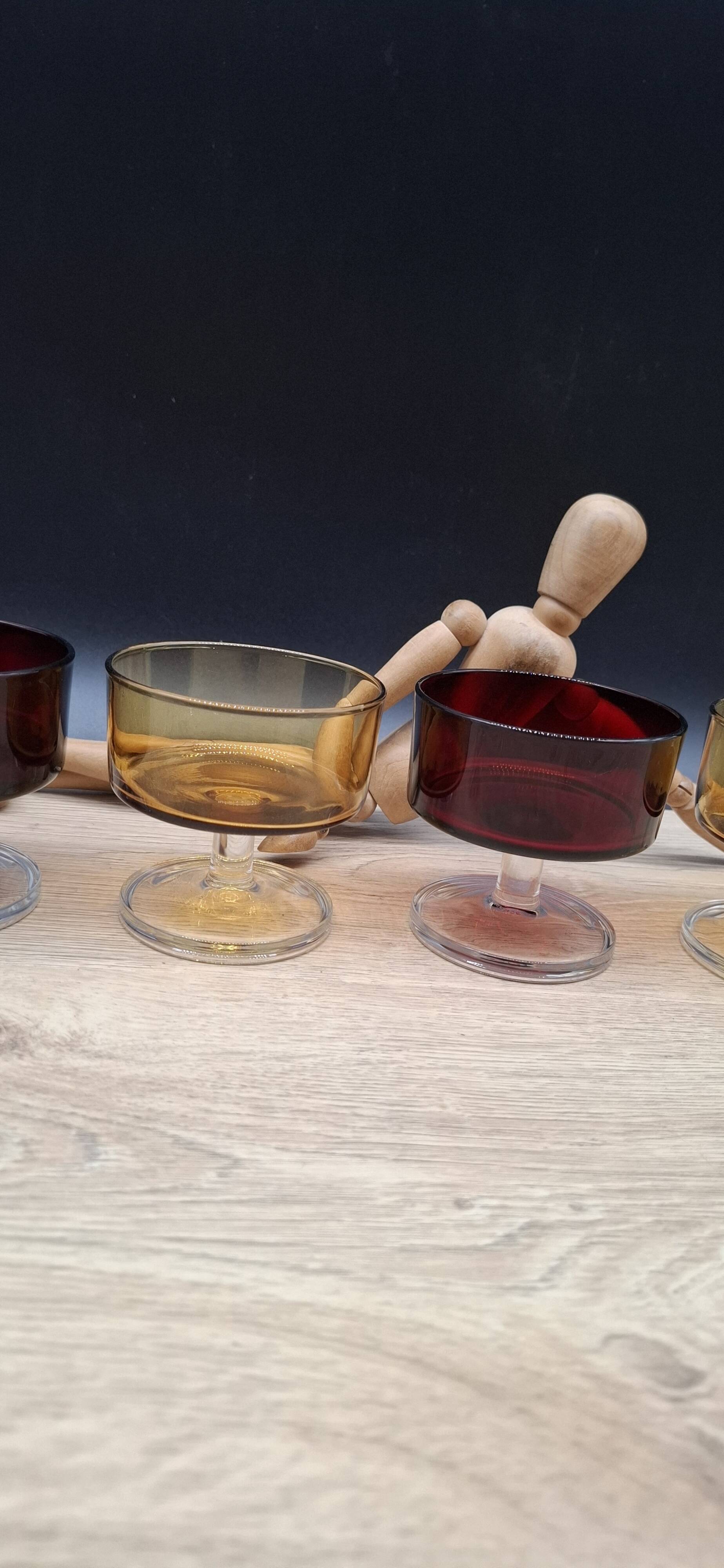 Set of 4 champagne glasses Cavalier Sweden Luminarc two-tone