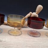 Set of 4 champagne glasses Cavalier Sweden Luminarc two-tone