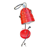 Lampe Mathias rouge chromé vintage space age
