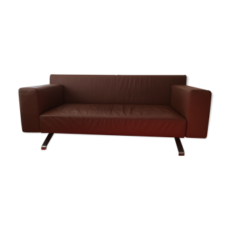 Sofa flexus Peter Marly Ligne Roset leather terracota