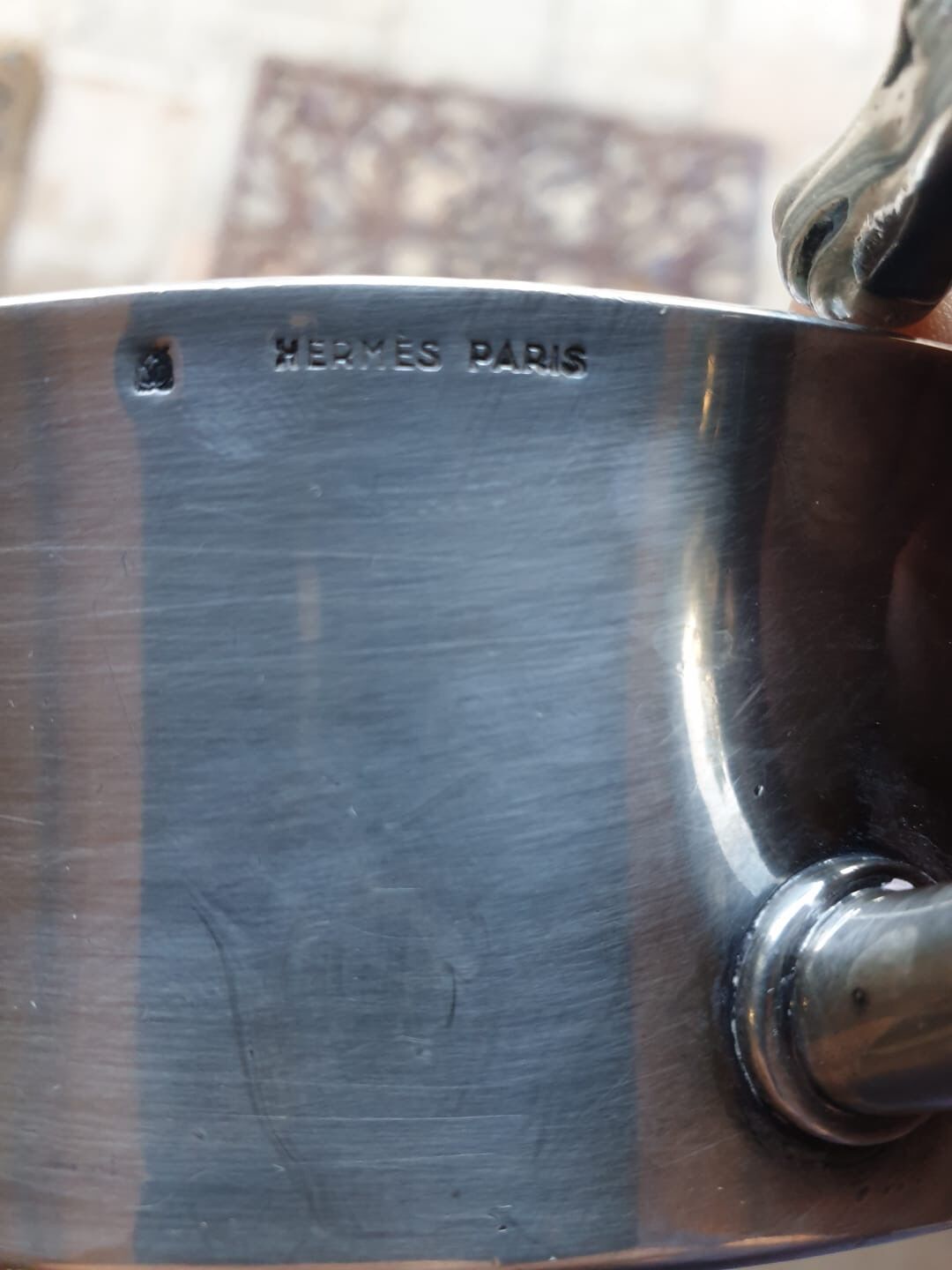 Hermes silver metal cup