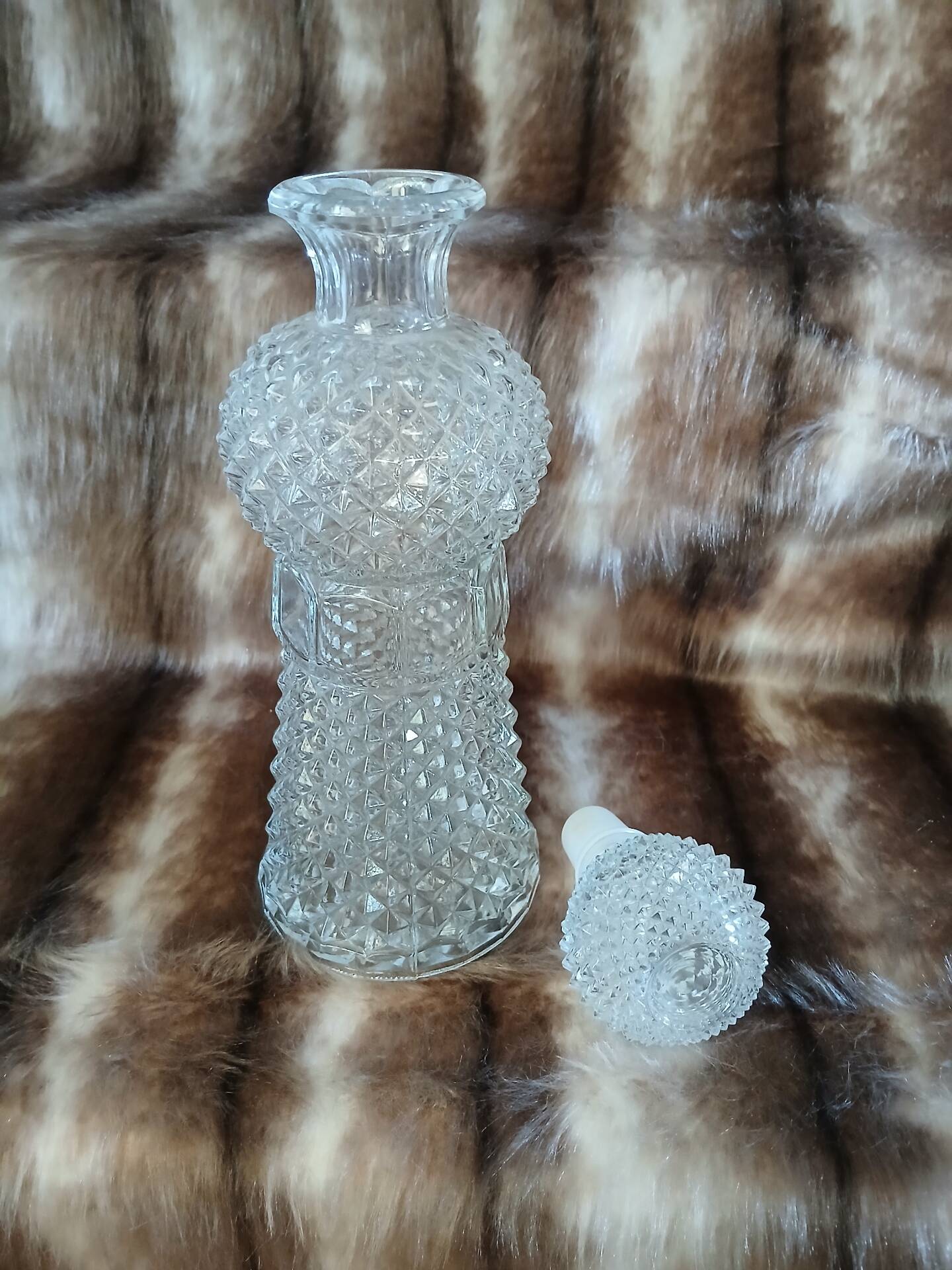 Vintage cut glass carafe
