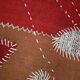 Burgundy Textile Wall Hanging, Handmade Tapestry Rug