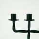 three-light wrought iron candlestick, Brutalist, 1970
