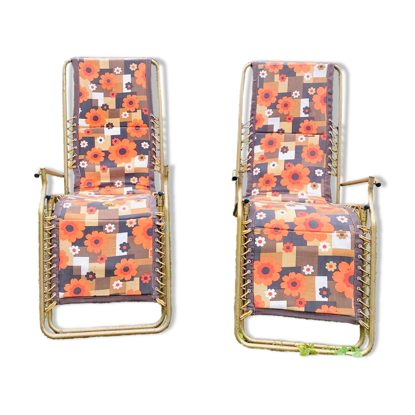 Pair of Lafuma Vintage recliner chairs