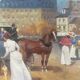 Scène de ville école espagnole du XXEME siècle